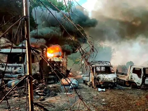 म्यान्मार हवाई हमलामा १० सर्वसाधारणको मृत्यु