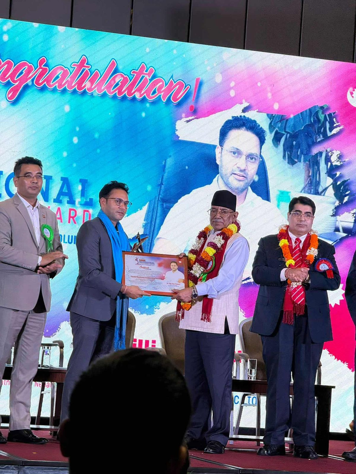 युवा व्यवसायी 'डिल्ली राम पंगेनी'एशियन प्रोफेसनल अचिभमेन्ट अवार्ड २०२५' बाट सम्मानित