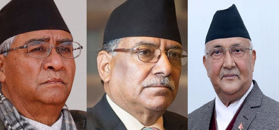आजको बैठकमा प्रचण्ड, ओली र देउवाबिच के-के भयो कुराकानी ?