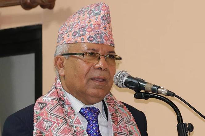 नेकपा पुर्नस्थापनाको संभावना नभएका कारण आठदलीय गठबन्धन बनेको हो : माधव नेपाल
