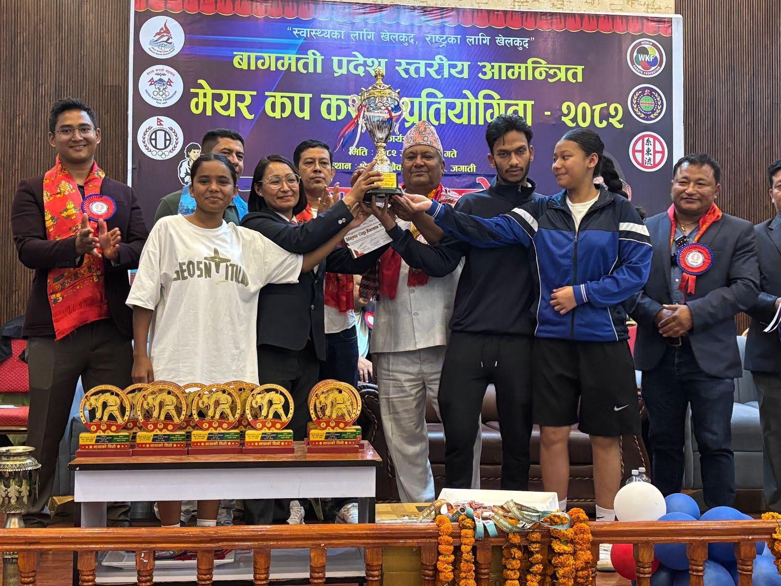 बागमती प्रदेशस्तरीय आमन्त्रण मेयर कप कराँते प्रतियोगिताको उपाधि सूर्यविनायक नगरपालिकालाई