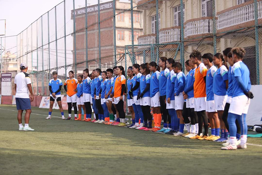चारदेशीय महिला फुटबल :नेपाली टोलीको घोषणा
