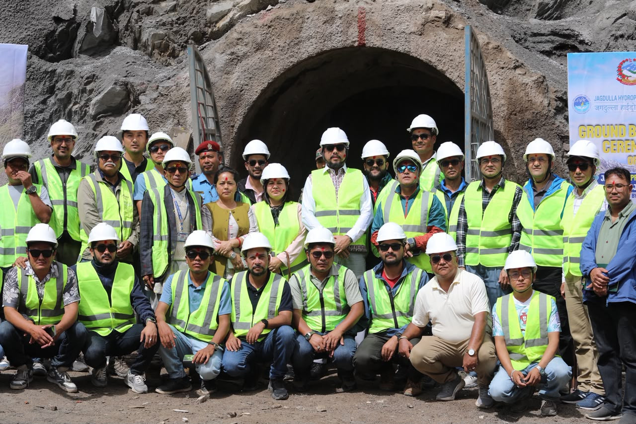 डोल्पाको १०६ मेगावाट जगदुल्ला जलविद्युत् आयोजनाको मुख्य सुरुङ निर्माण सुरु