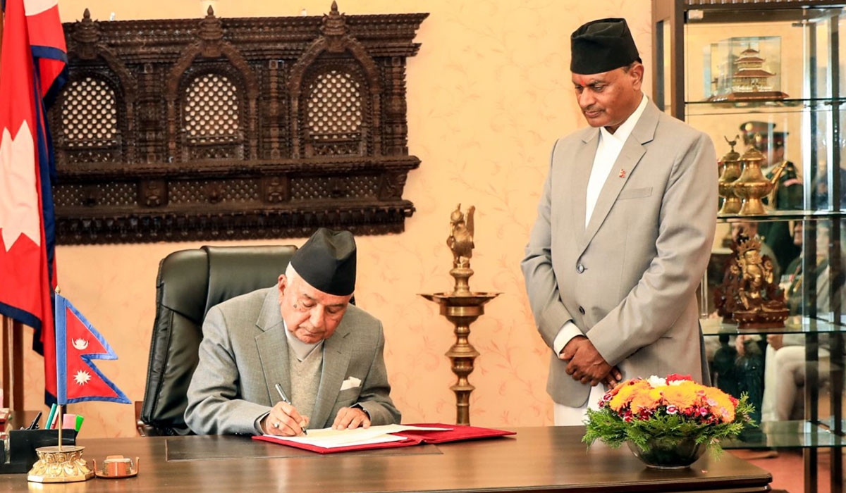 राष्ट्रपति पौडेलद्वारा नागरिकता विधेयक प्रमाणीकरण