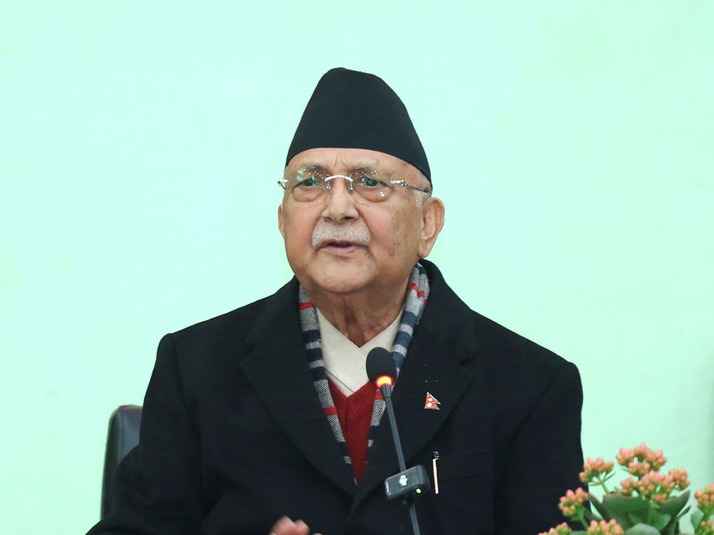प्रधानमन्त्री ओलीद्वारा पृथ्वीनारायण शाहप्रति सम्मान प्रकट