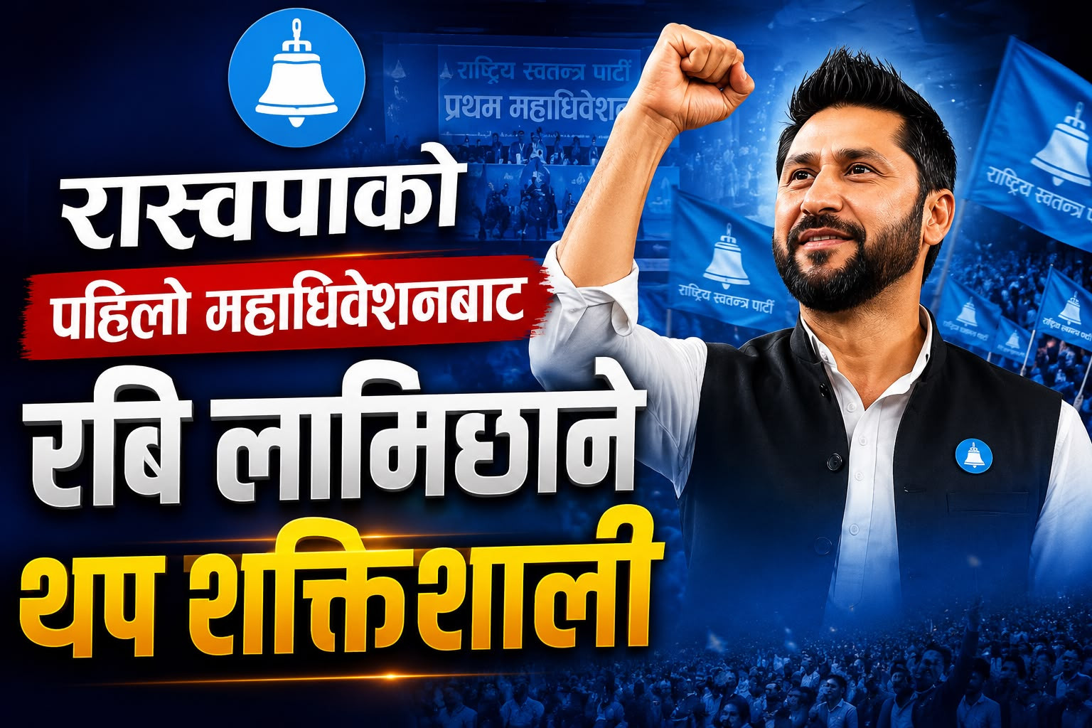 रास्वपाको पहिलो महाधिवेशनबाट रवि लामिछाने थप शक्तिशाली