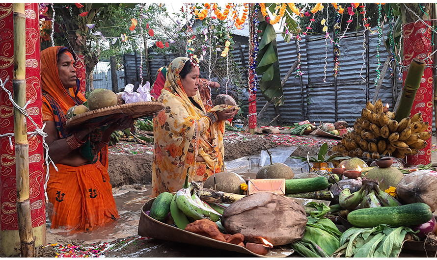 पानीसमेत नखाइकन निराहार व्रत बसिने छठ पर्व