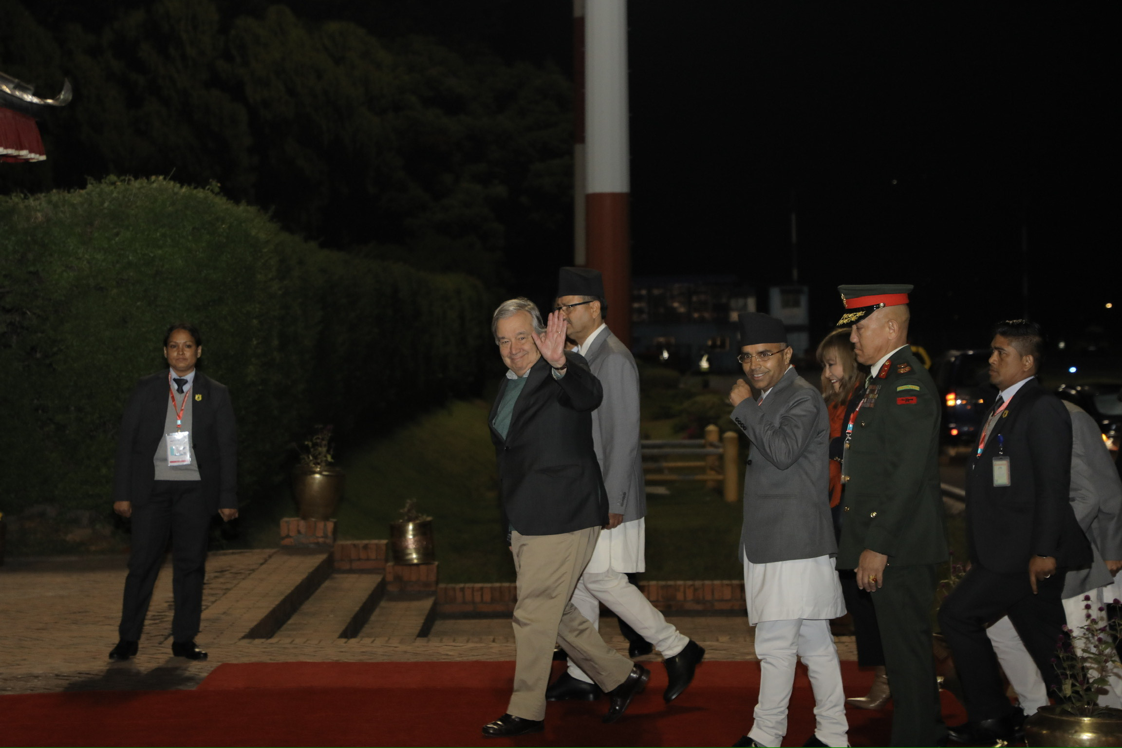 महासचिव गुटेरसले आज दिउँसो २ बजे प्रधानमन्त्री र ४ बजे राष्ट्रपतिलाई भेट्ने